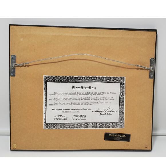 Thomas R. Dawkins Oil Painting "Shop Much? III"  Certification Inc. Vtg 2001 - Picture 3 of 5